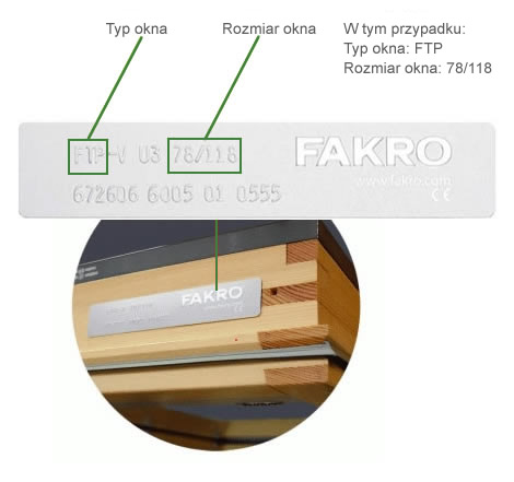 Znajdź rozmiar i typ okna FAKRO